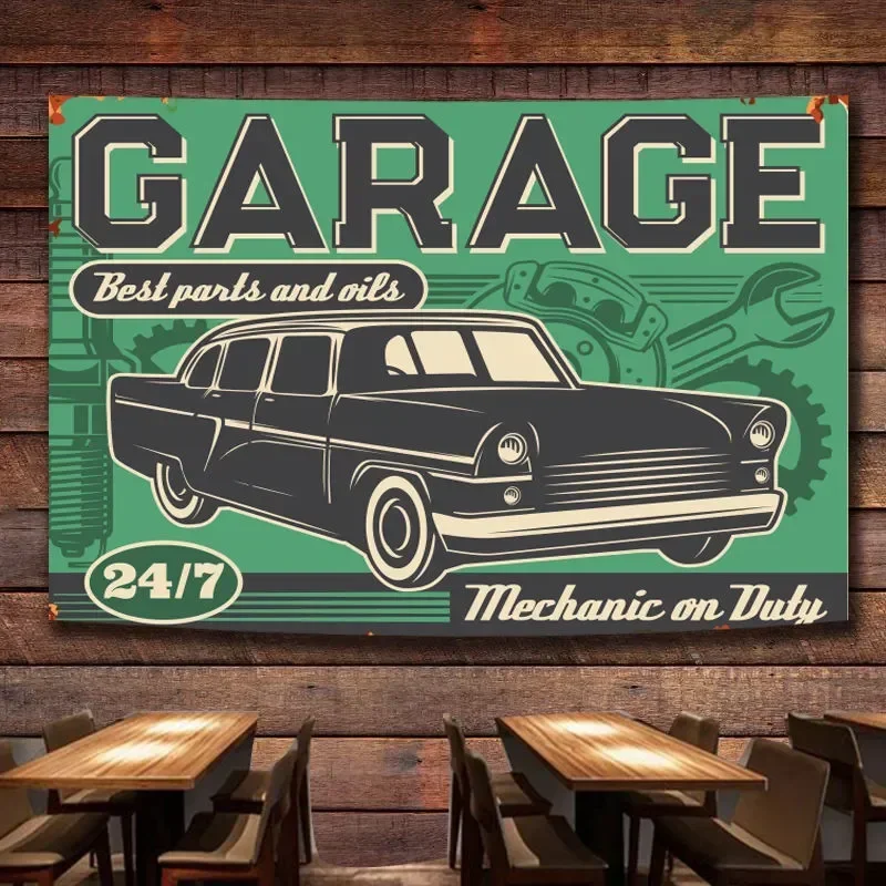 Auto Repair Shop Banners - Najlepsze części i oleje Plakat SERWIS