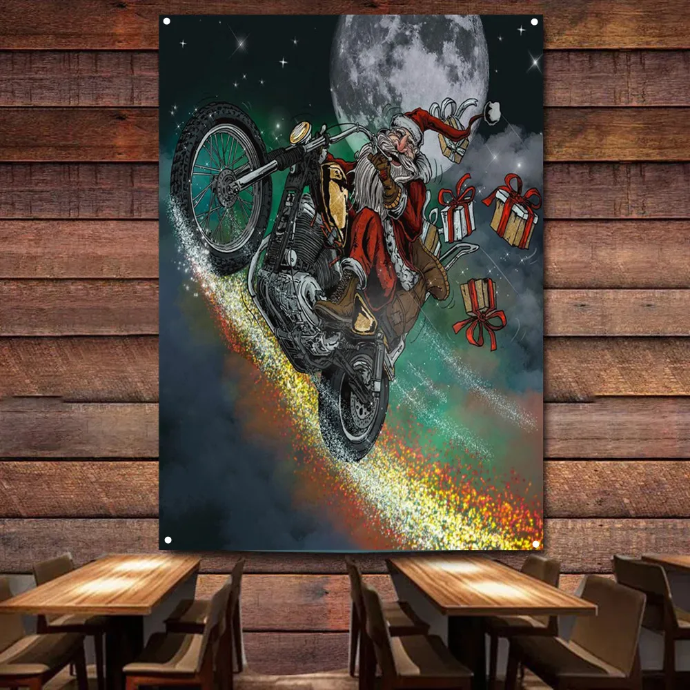 Święty Mikołaj na motocyklu Vi – Auto Repair Shop Banners recenzja i cena